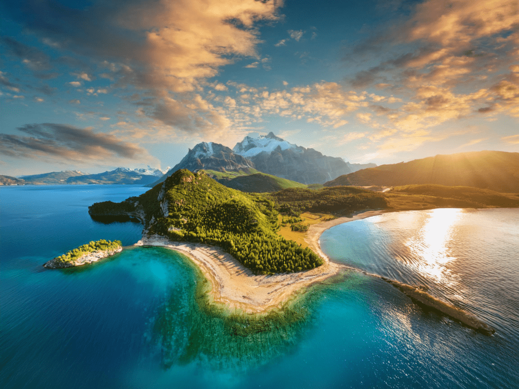 beautiful island surrounded by ocean