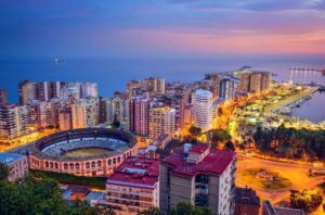 Vibrant cityscape of Malaga